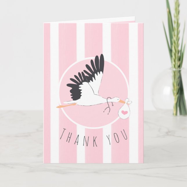 Delivering Thanks Stork Baby Card for IVF Doctor (Front)