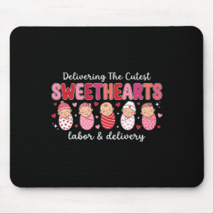 Delivering The Cutest Sweethearts Valentine Nurse Mouse Mat