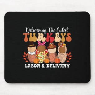 Delivering The Cutest Turkeys Happy Thanksgiving N Mouse Mat