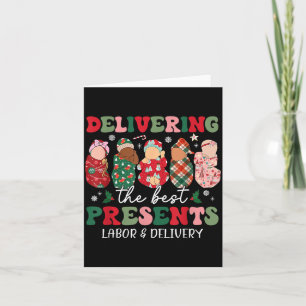 Delivering The Labour Delivery Nurse Christmas Card