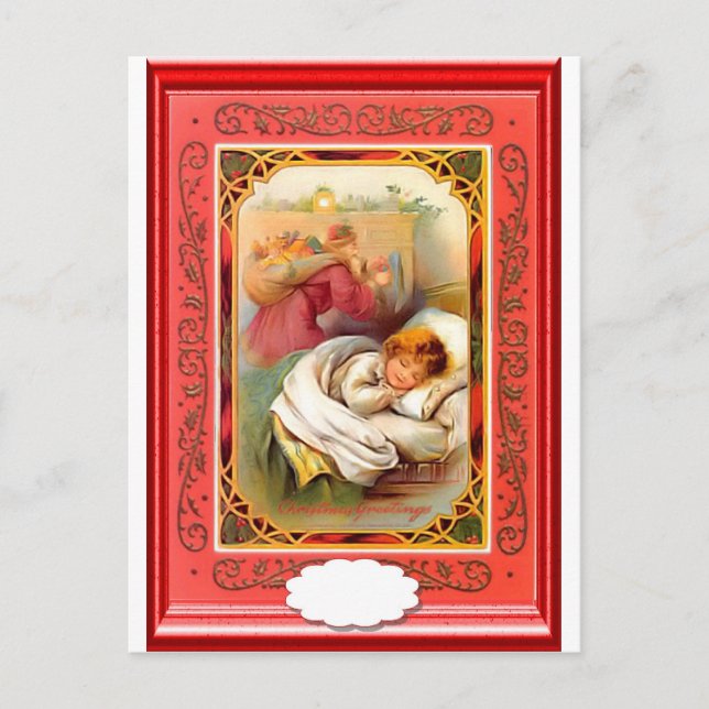 Delivering the presents postcard (Front)