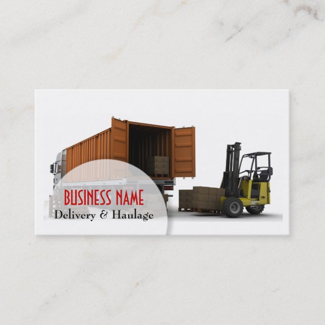 Delivery and Haulage Business Card (Front)
