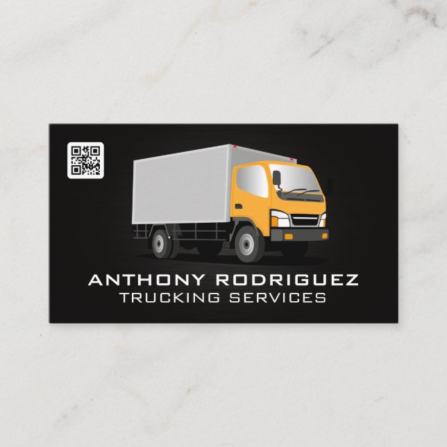 Delivery Box Truck | Transport Goods Business Card (Front)