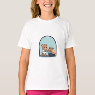 Delivery Cart Bear Kids T-Shirt