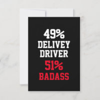 Delivery Driver Badass Card