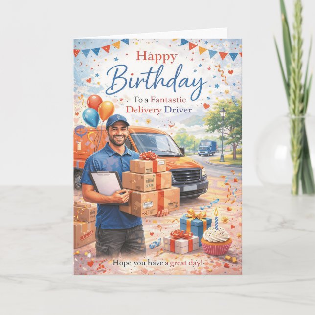 Delivery Driver Birthday Card (Front)