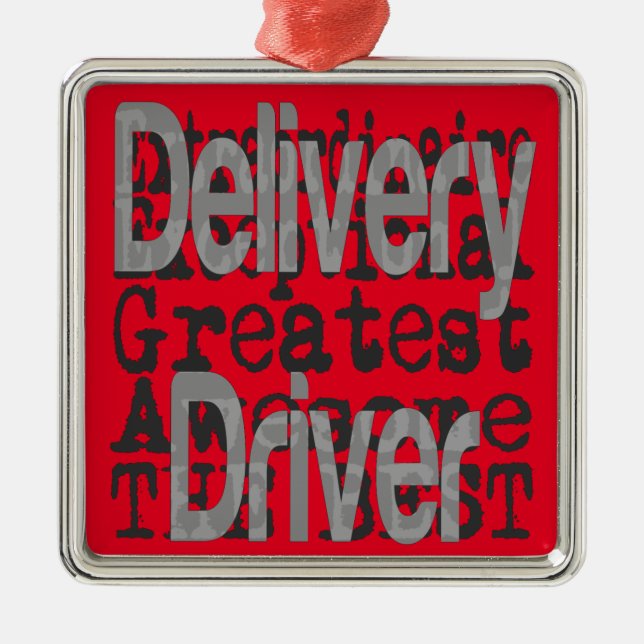 Delivery Driver Extraordinaire Metal Tree Decoration (Front)