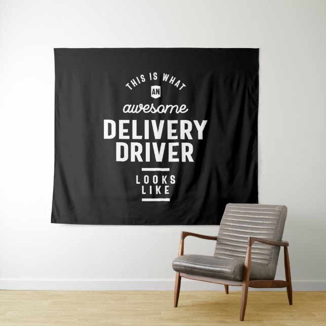 Delivery Driver Job Title Gift Tapestry (In Situ (Horizontal))