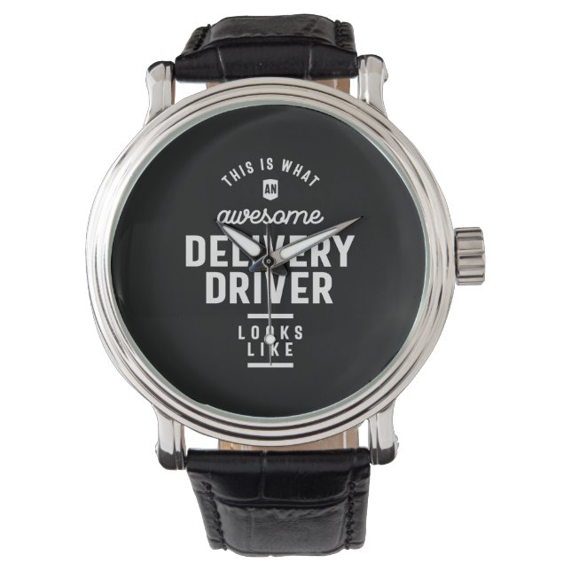 Delivery Driver Job Title Gift Watch (Front)