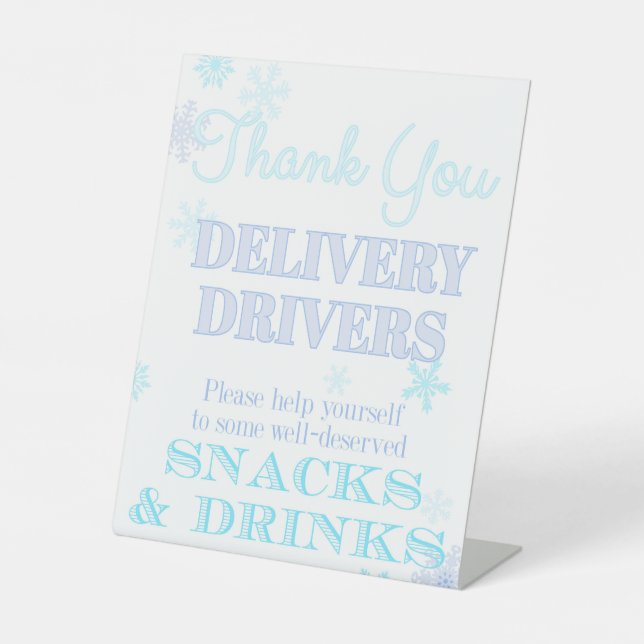 Delivery Driver Treat Snack Drink Sign (Front)