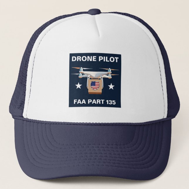 Delivery Drone Pilot Trucker Hat (Customise It!) (Front)