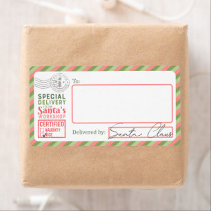 Delivery From Santa Claus Shipping Labels