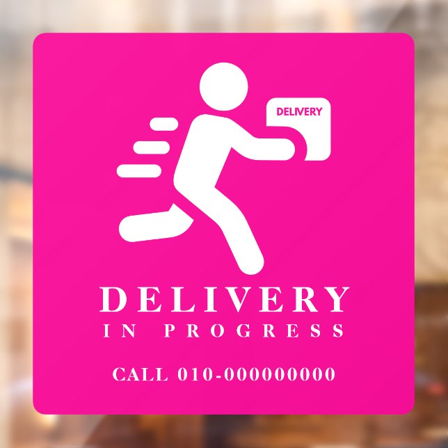 Delivery In Progress Parcel Package Car Truck Van Window Cling (Sheet 2)