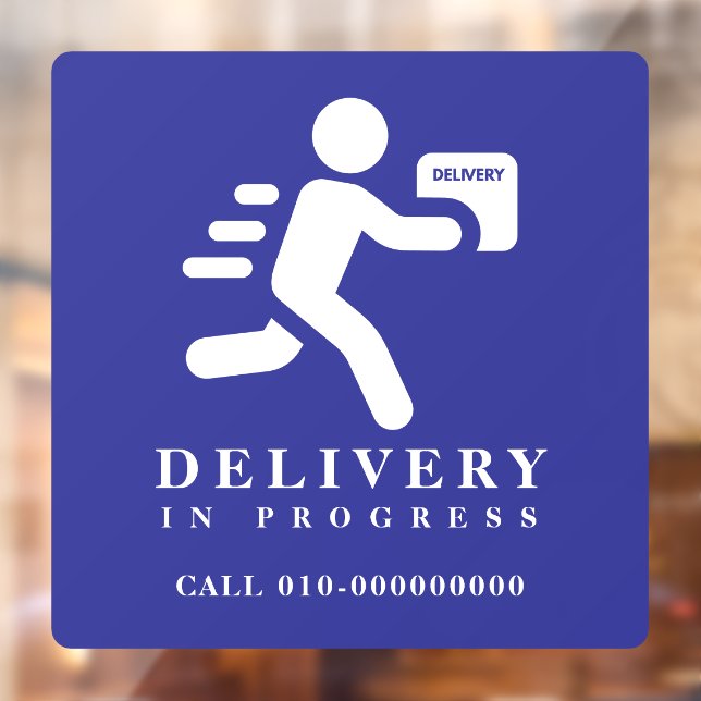 Delivery In Progress Parcel Package Car Truck Van Window Cling (Sheet 2)