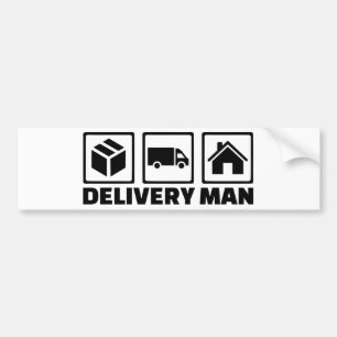 Delivery man bumper sticker