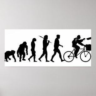 Delivery men and newspaper delivery boys & girls poster