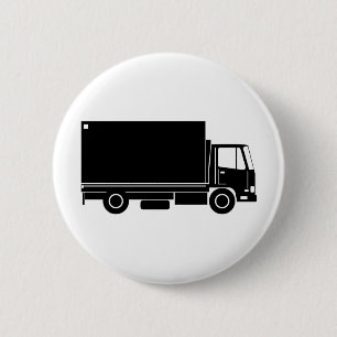delivery moving truck van lorry 6 cm round badge