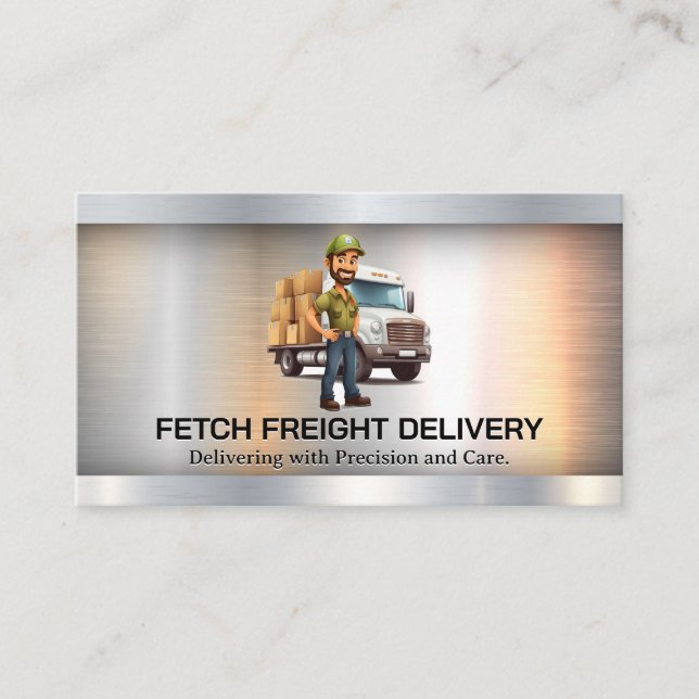 Delivery Package Driver | Logistics Business Card (Front)