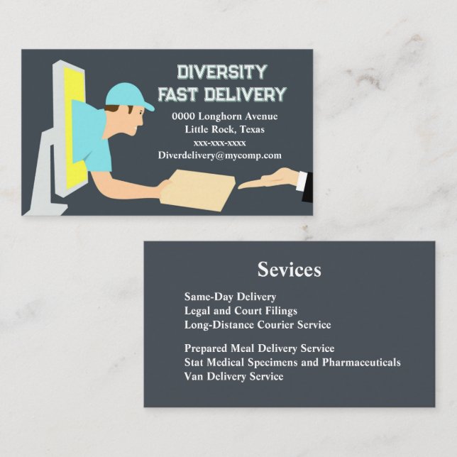 Delivery Service Business Card (Front/Back)
