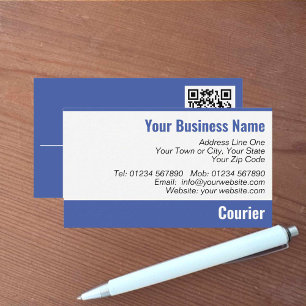 Delivery Service Courier QR Code Business Card