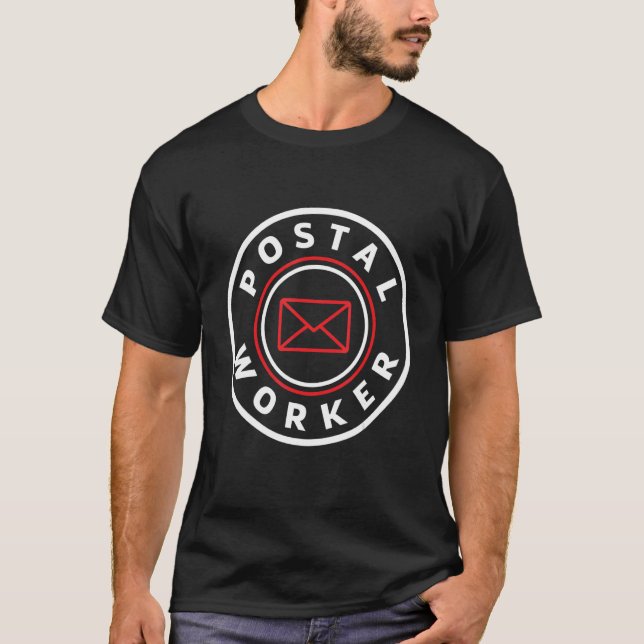 Delivery Service Post Office Postal Worker T-Shirt (Front)