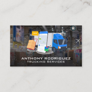Delivery Services   Logistics Transport Shipping Business Card