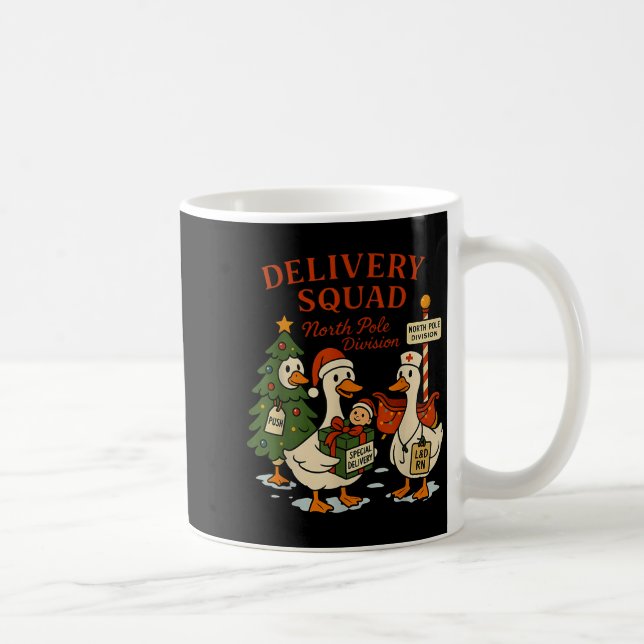 Delivery Squad Labor And Delivery Nurse Christmas  Coffee Mug (Right)