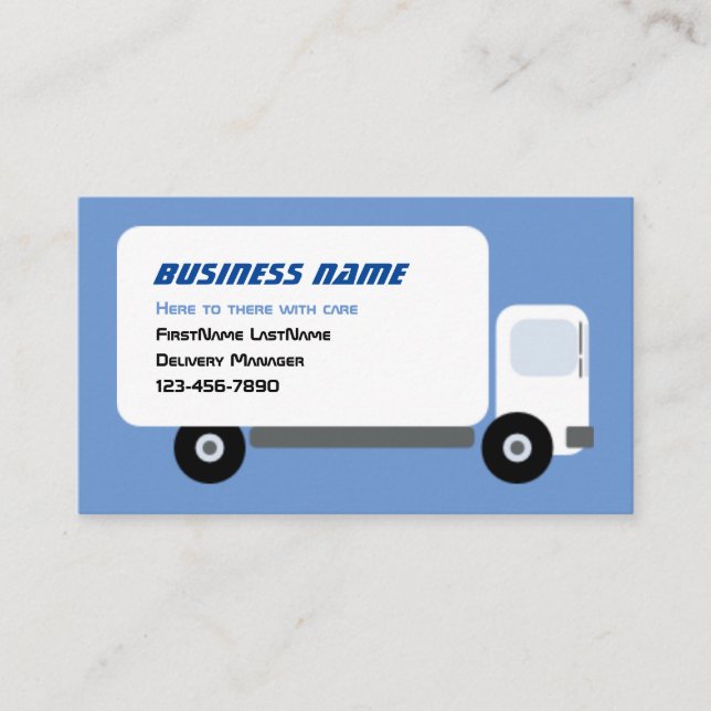 Delivery truck business card (Front)