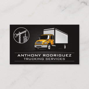 Delivery Truck Crane Construction Business Card