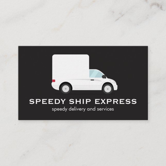 Delivery Truck Driver Logo Business Card (Front)