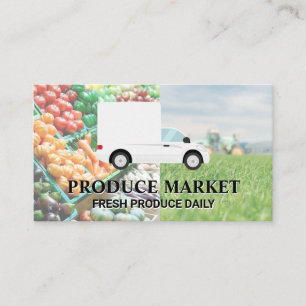 Delivery Truck   Grocery Store Produce Business Card