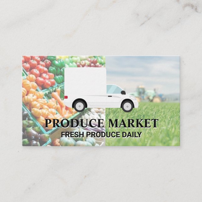 Delivery Truck | Grocery Store Produce Business Card (Front)