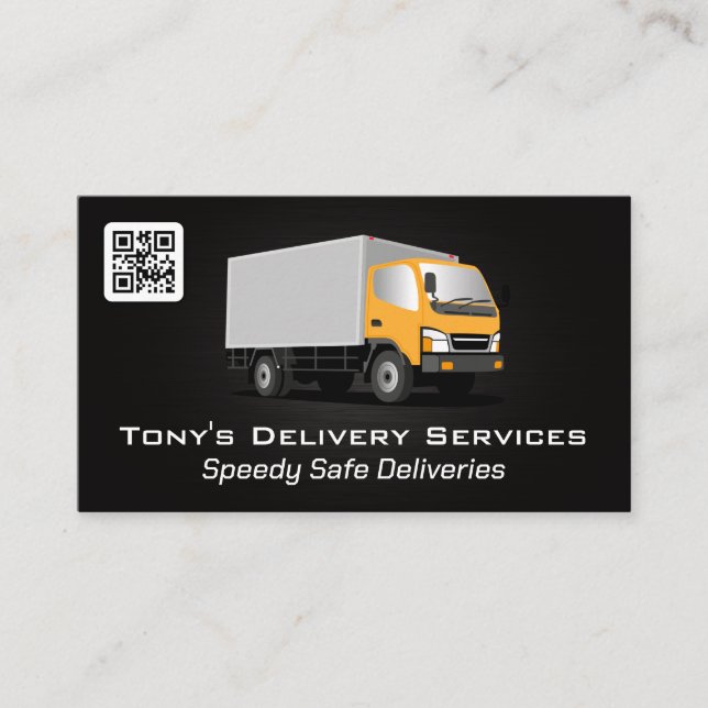 Delivery Truck | Industrial Commercial Transport Business Card (Front)