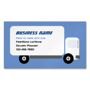 Delivery truck 	Magnetic business card