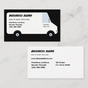Delivery Van Black Business Card