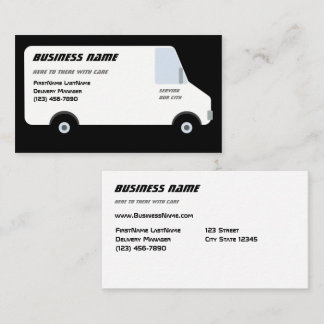 Delivery Van Black Business Card