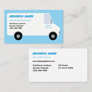 Delivery Van Blue Business Card