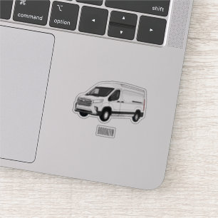 Delivery van cartoon illustration