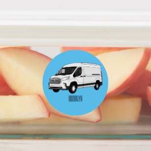 Delivery van cartoon illustration