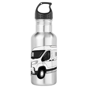 Delivery van cartoon illustration 532 ml water bottle