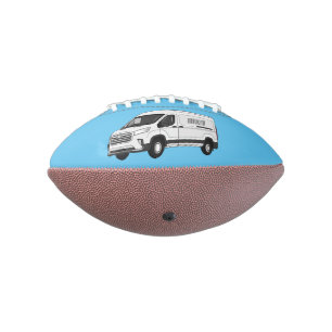 Delivery van cartoon illustration american football