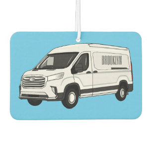 Delivery van cartoon illustration car air freshener