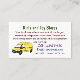 Delivery van illustration business card