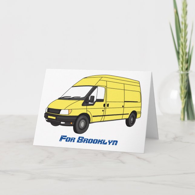 Delivery van illustration card (Front)