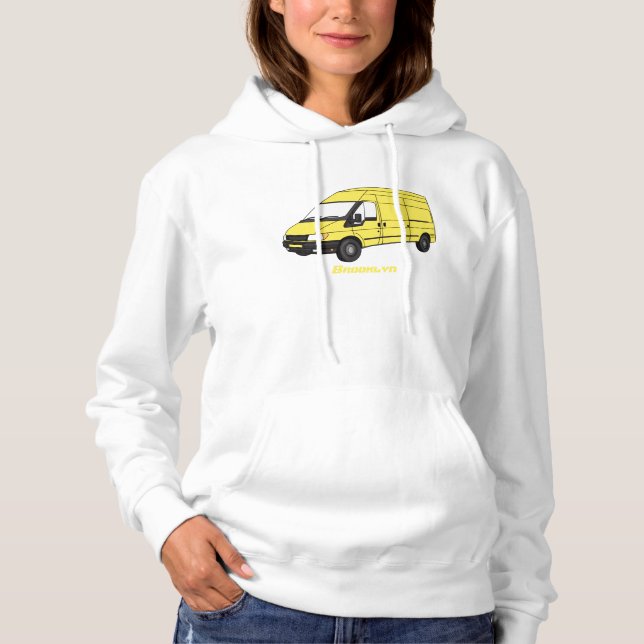 Delivery van illustration hoodie (Front)