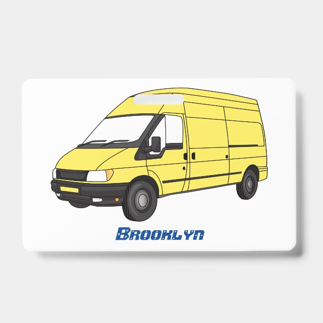 Delivery van illustration ID badge (Front)