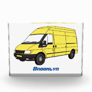 Delivery van illustration  photo block