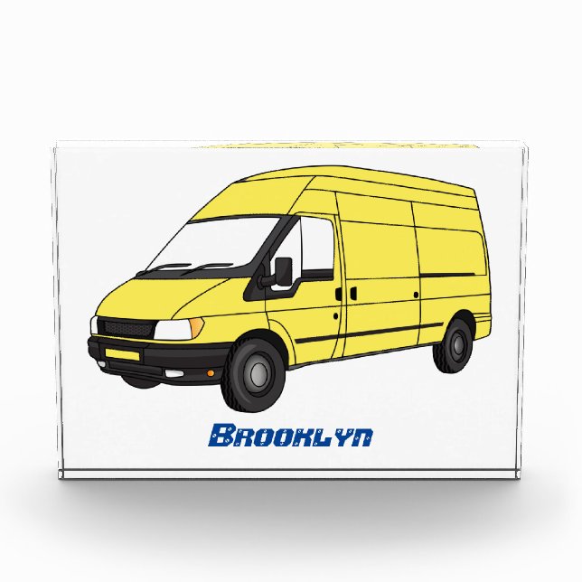 Delivery van illustration  photo block (Front)