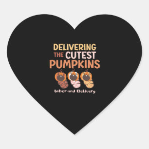 Deliverying the cutest pumpkin labour and delivery heart sticker
