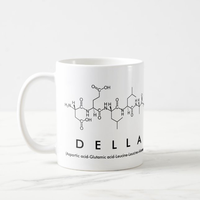 Della peptide name mug (Left)